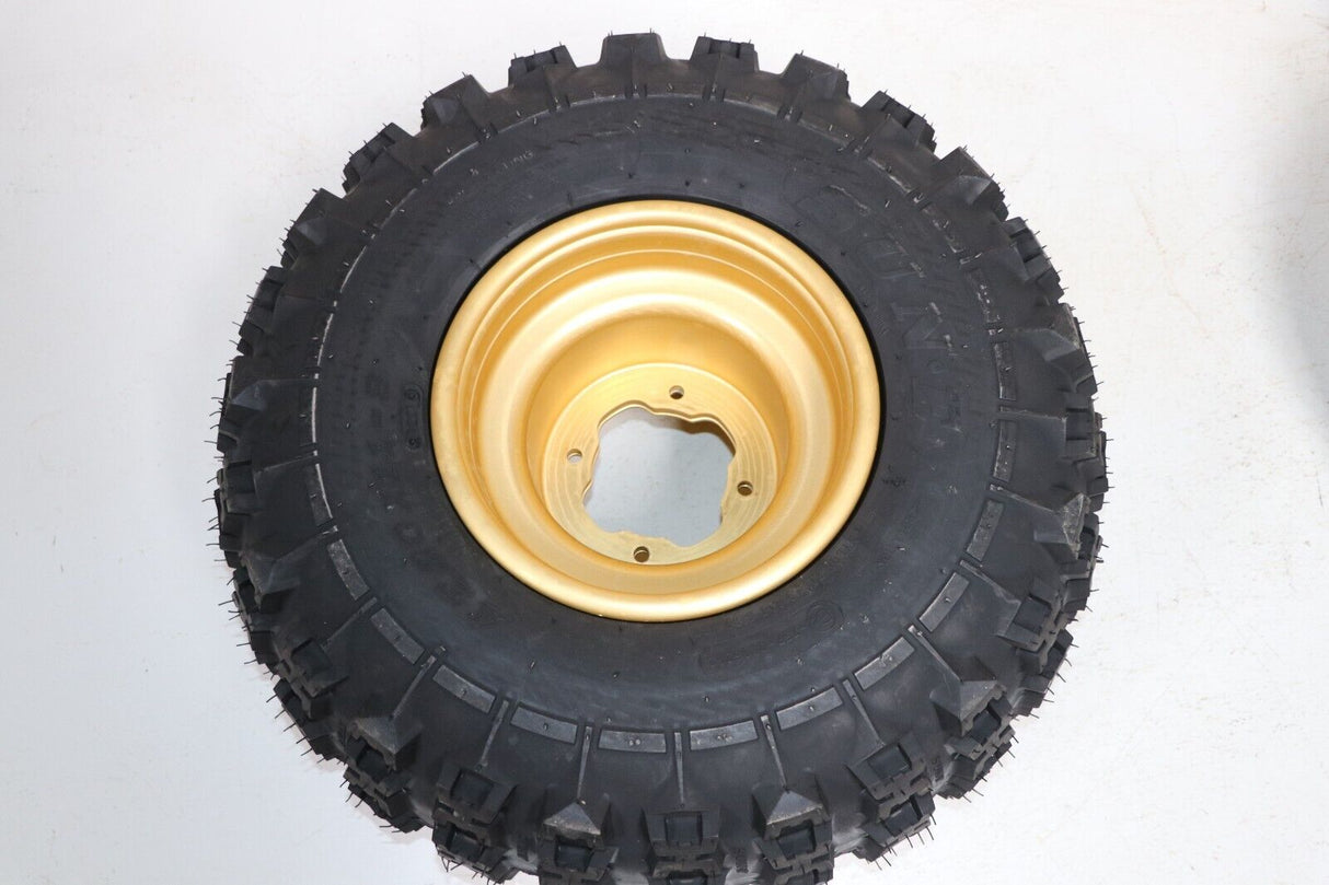 NEW 20x11x9 rear tires + wheels rims Yamaha Banshee Raptor YFZ450 GOLD 7