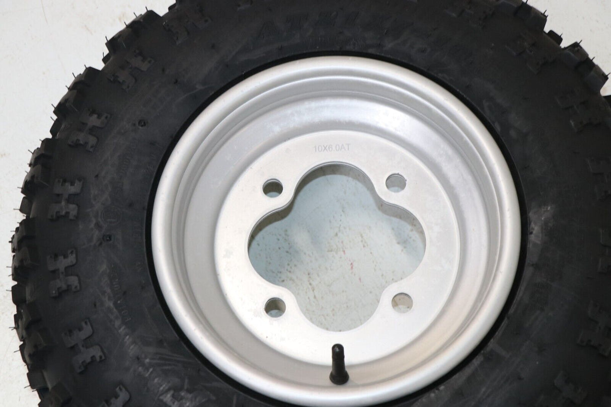 NEW 21x7x10 front tires + wheels rims HONDA 450r 400EX 300EX TRX250r SILVER 4