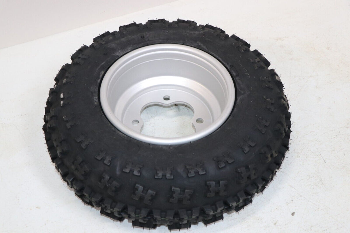 NEW 21x7x10 front tires + wheels rims HONDA 450r 400EX 300EX TRX250r SILVER 5