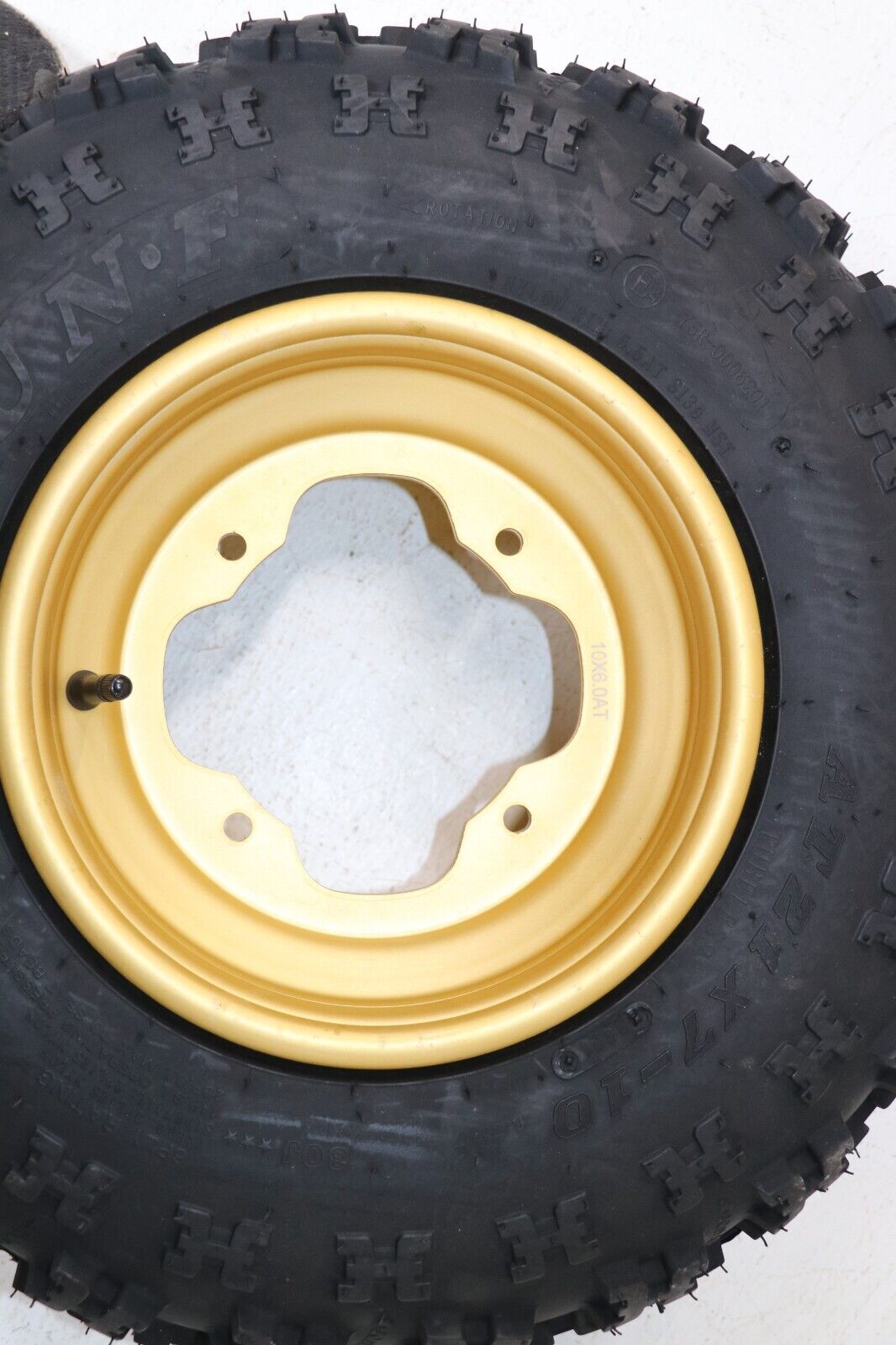 NEW 21x7x10 front tires + wheels rims Yamaha Banshee Raptor YFZ450 GOLD 5