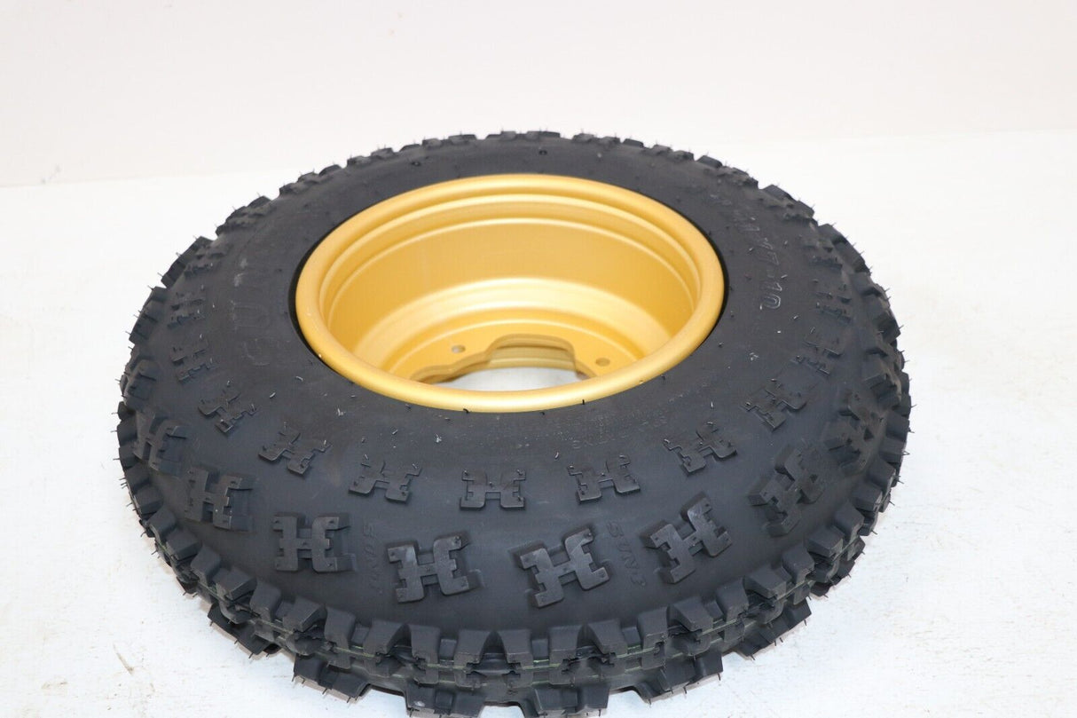 NEW 21x7x10 front tires + wheels rims Yamaha Banshee Raptor YFZ450 GOLD 6