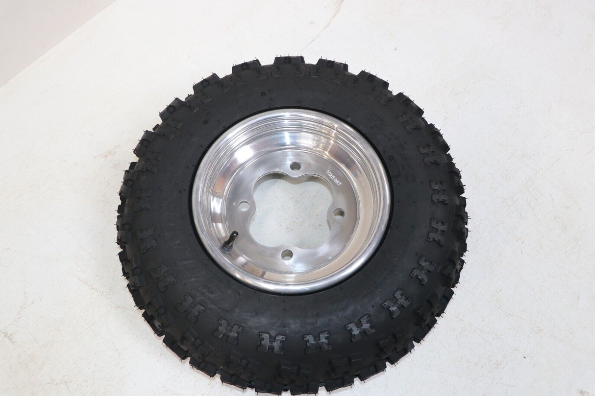 NEW 21x7x10 front tires + wheels rims HONDA 450r 400EX 300EX TRX250r POLISHED 3