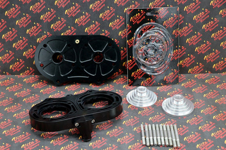 BLACK COOL HEAD AFTERMARKET BILLET ALUMINUM 1987-2006 BANSHEE + 20CC DOMES 2