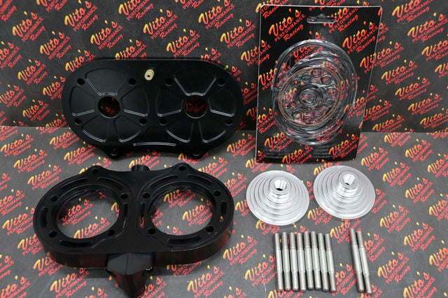 BLACK COOL HEAD AFTERMARKET BILLET ALUMINUM 1987-2006 BANSHEE + 18CC DOMES 1