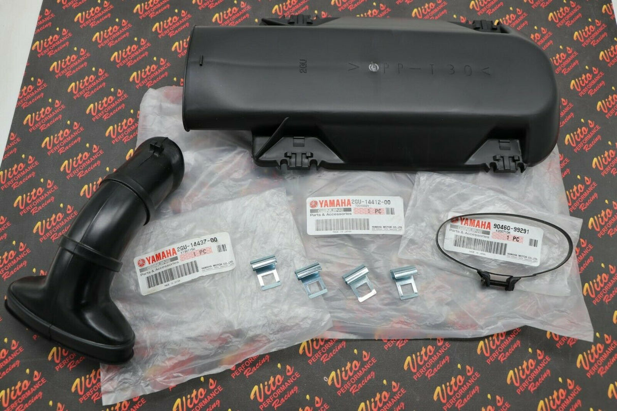 NEW OEM Yamaha Banshee airbox factory LID  SNORKEL + clamps intake 1987-2006 1