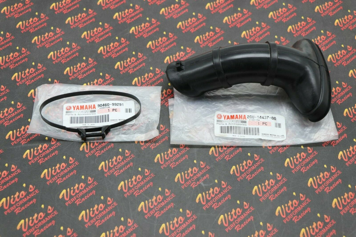 NEW OEM Yamaha Banshee airbox factory LID  SNORKEL + clamps intake 1987-2006 2
