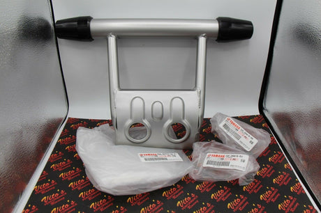 NEW OEM factory Banshee 1987-2006 front bumper guard + rubber end caps SILVER 2