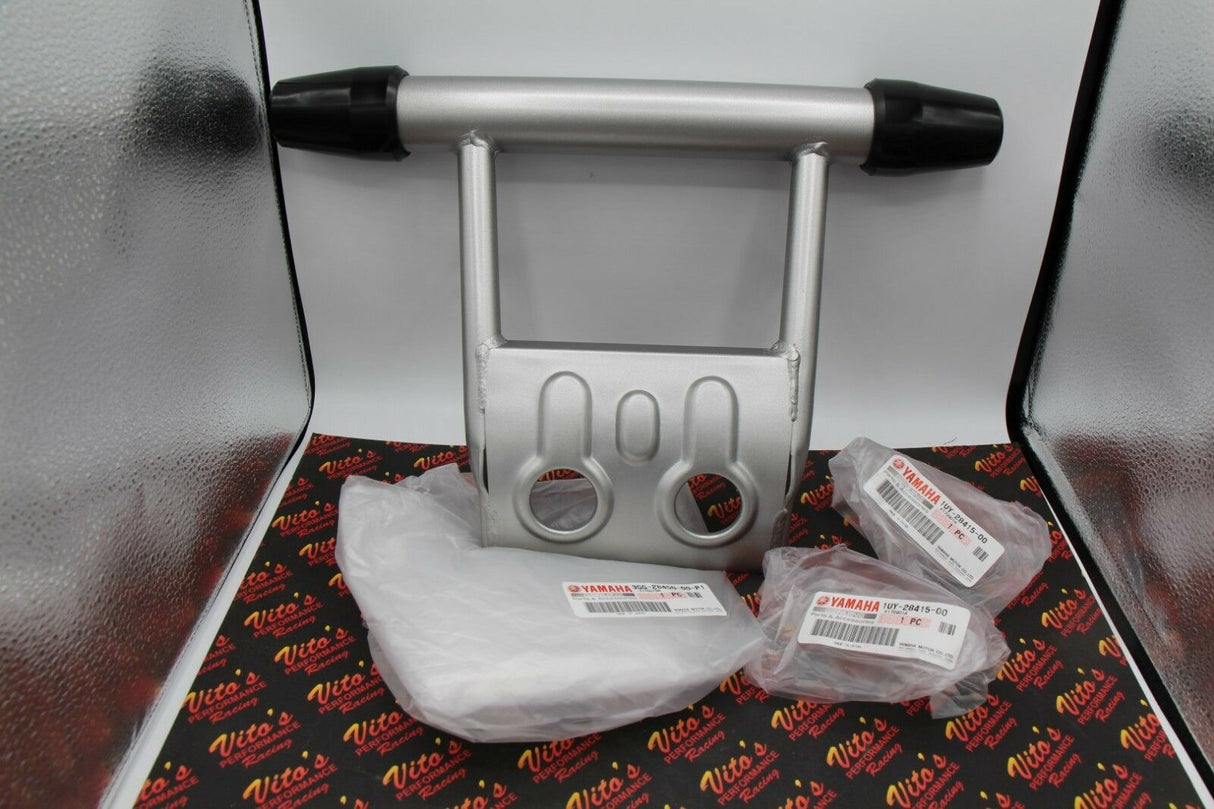 NEW OEM factory Banshee 1987-2006 front bumper guard + rubber end caps SILVER 4