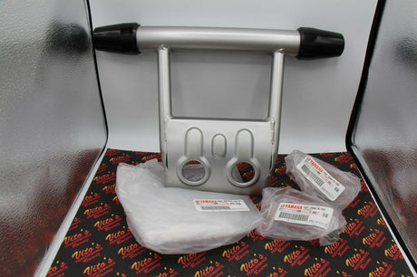 NEW OEM factory Banshee 1987-2006 front bumper guard + rubber end caps SILVER 4