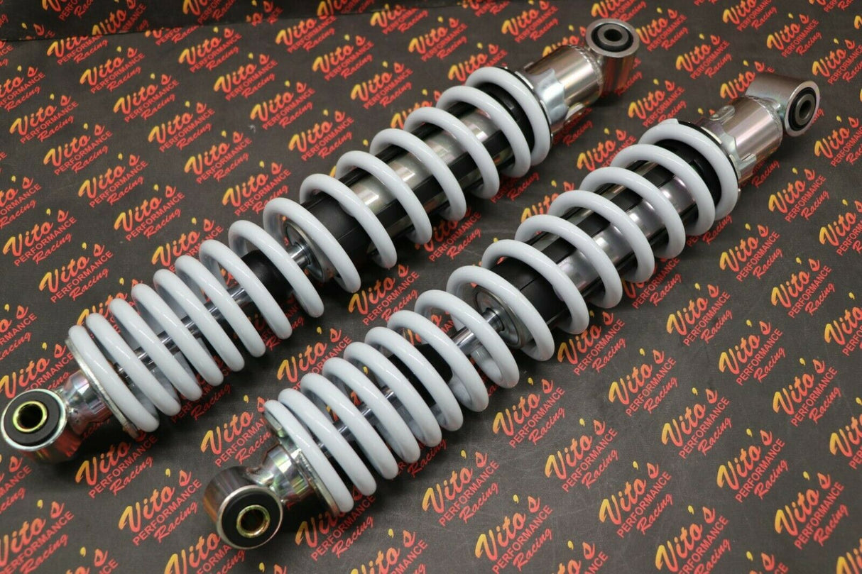 2 x NEW FRONT SHOCKS 1987-2006 Yamaha Banshee ATV springs WHITE 1