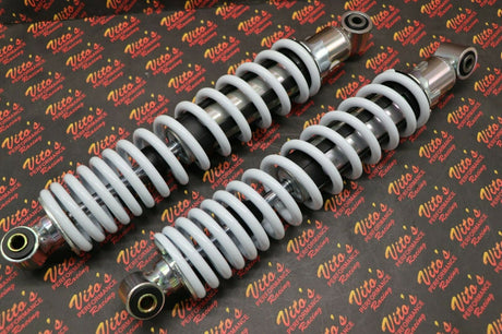 2 x NEW FRONT SHOCKS 1987-2006 Yamaha Banshee ATV springs WHITE 1
