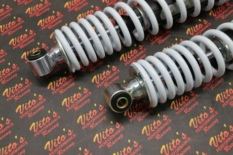2 x NEW FRONT SHOCKS 1987-2006 Yamaha Banshee ATV springs WHITE 2