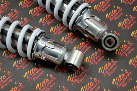 2 x NEW FRONT SHOCKS 1987-2006 Yamaha Banshee ATV springs WHITE 3