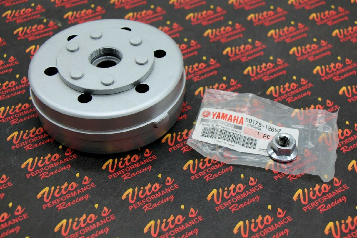 LIGHTENED FLYWHEEL Yamaha Banshee shaved rotor 1987-2006 + NEW OEM nut 2