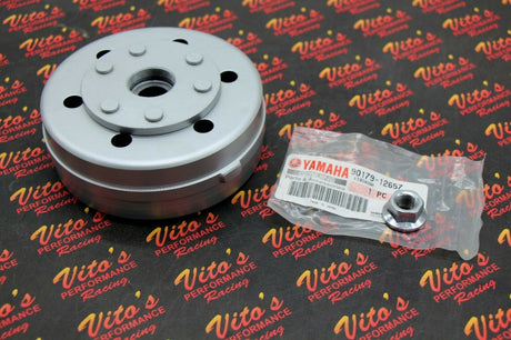LIGHTENED FLYWHEEL Yamaha Banshee shaved rotor 1987-2006 + NEW OEM nut 2