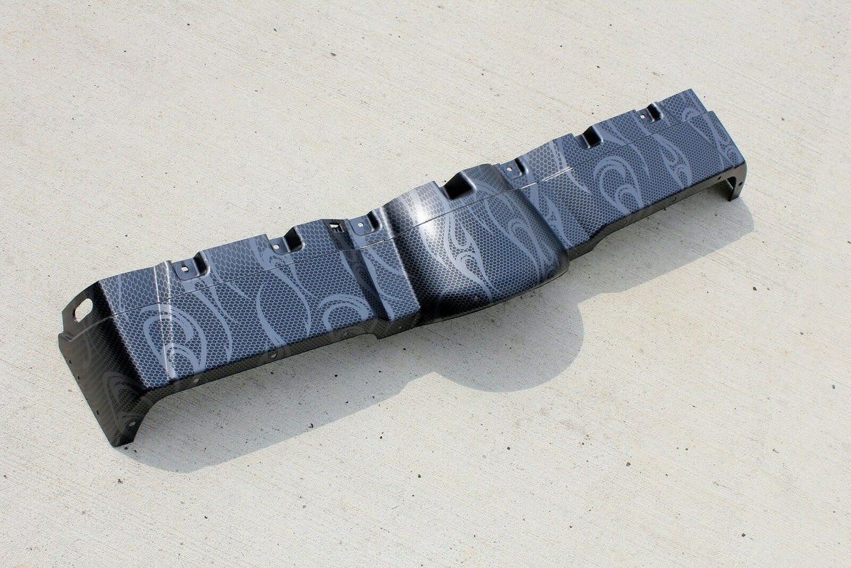 New 2004-2012 Yamaha Rhino Oem Factory Cowl Dash Black Midnight Flames 1