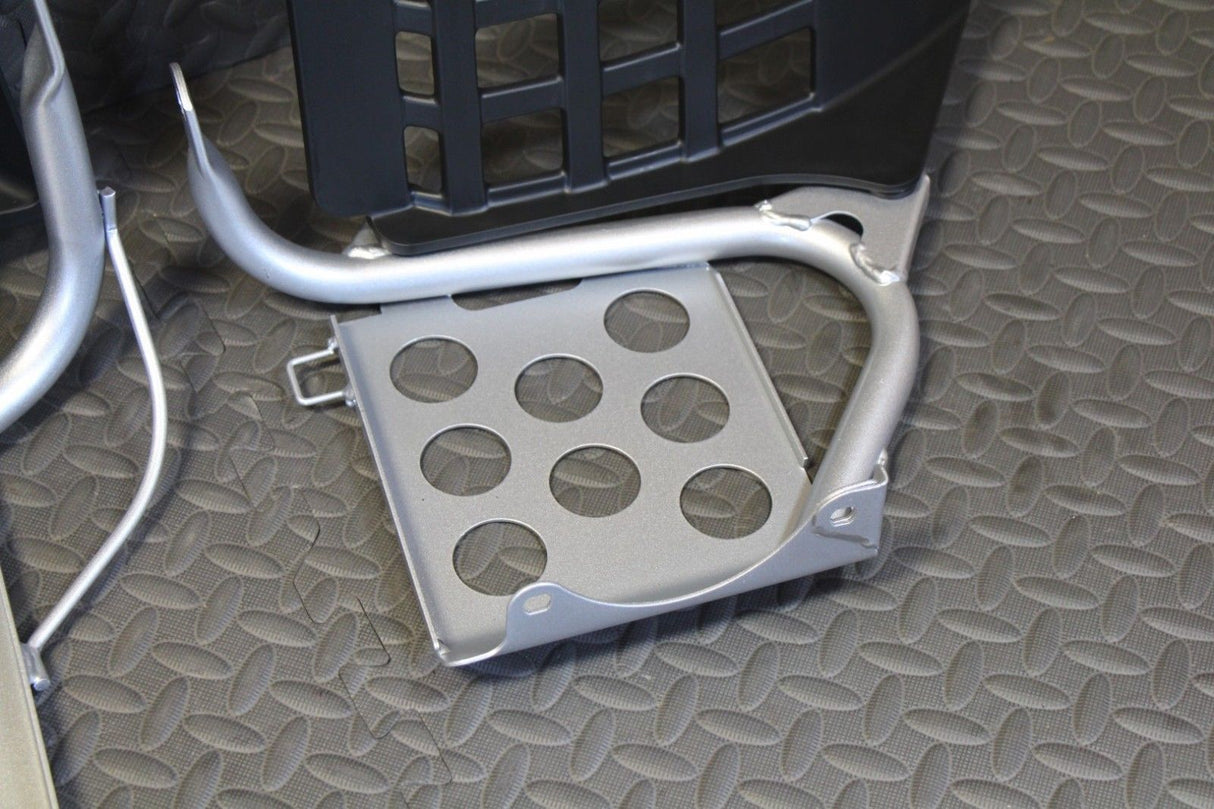 NEW Silver Heel Guards footrest Yamaha Banshee left + right nerf bars plastic 6