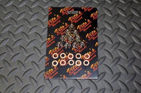 NEW Vito's Polished acorn head nuts + washers Yamaha Banshee Hemi Cool Head 3