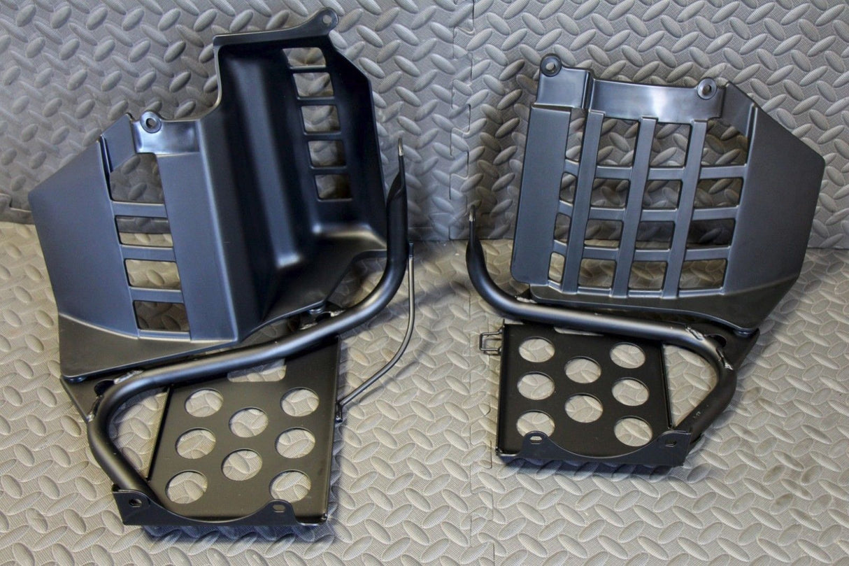 NEW Black Heel Guards footrest Yamaha Banshee left + right nerf bars plastics 1