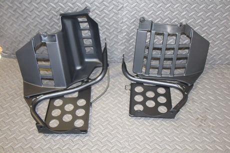 NEW Black Heel Guards footrest Yamaha Banshee left + right nerf bars plastics 2