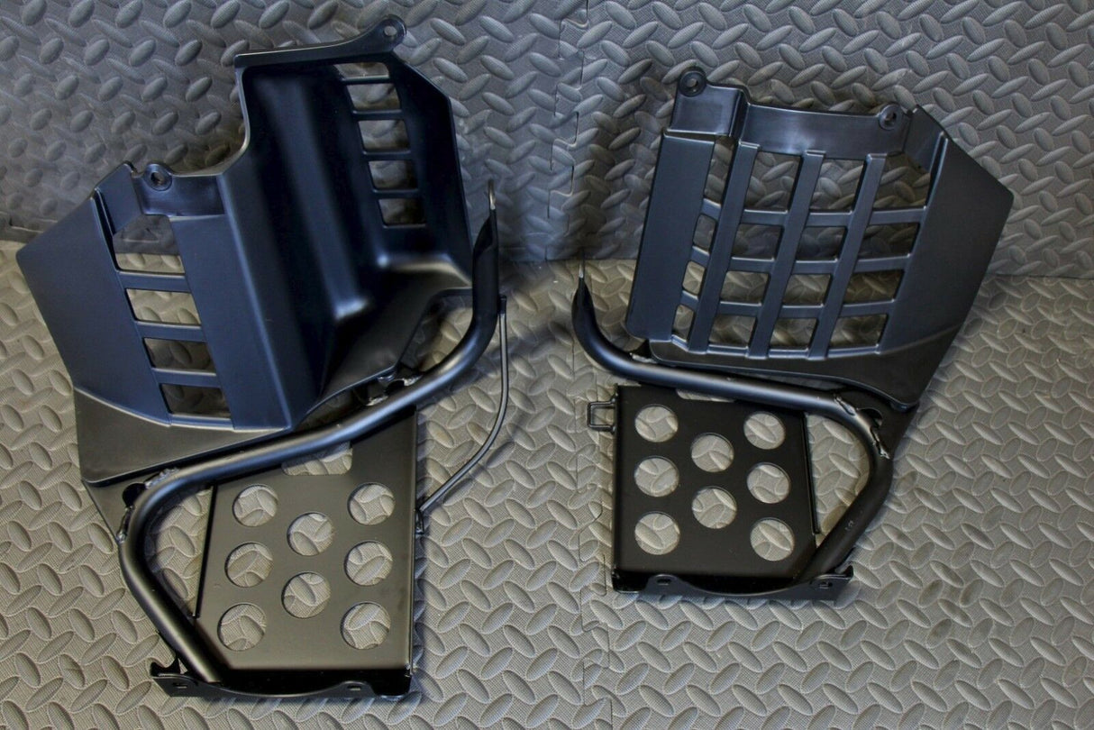 NEW Black Heel Guards footrest Yamaha Banshee left + right nerf bars plastics 4