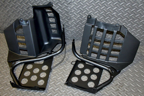 NEW Black Heel Guards footrest Yamaha Banshee left + right nerf bars plastics 5