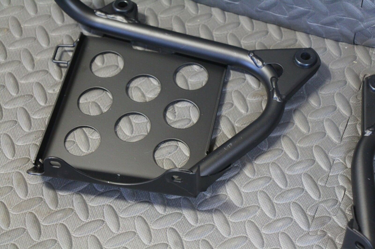 NEW Black Heel Guards footrest stand Yamaha Banshee left + right nerf bars 8