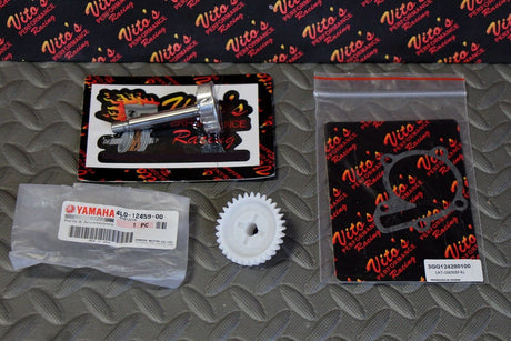 Vito's Performance Yamaha Banshee BILLET water pump impeller + gasket + OEM gear 1