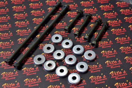NEW Vito's Yamaha Banshee upper + lower a-arm bolts left + right + 12 dust caps 1