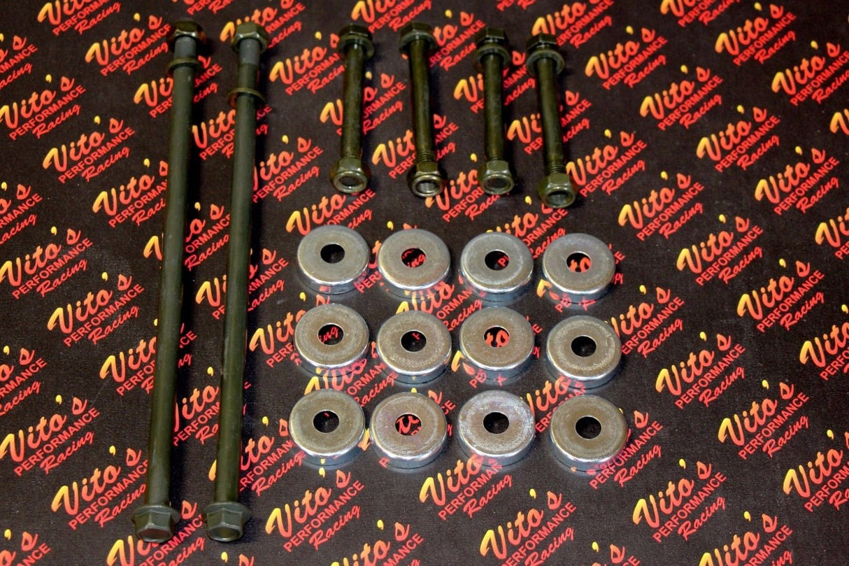 NEW Vito's Yamaha Banshee upper + lower a-arm bolts left + right + 12 dust caps 2