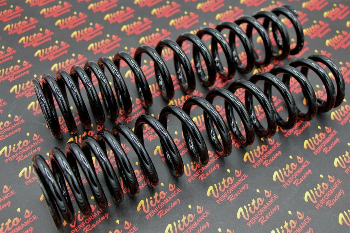 2 x front shock springs Yamaha Banshee 1987-2006 POWDERCOATED BLACK (one pair) 1