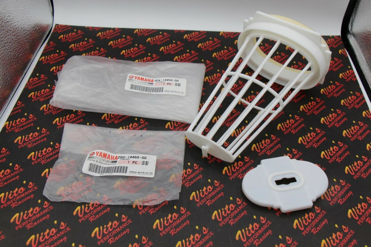 Yamaha Banshee OEM factory Air filter cage guide + guide end cap 1987-2006 2