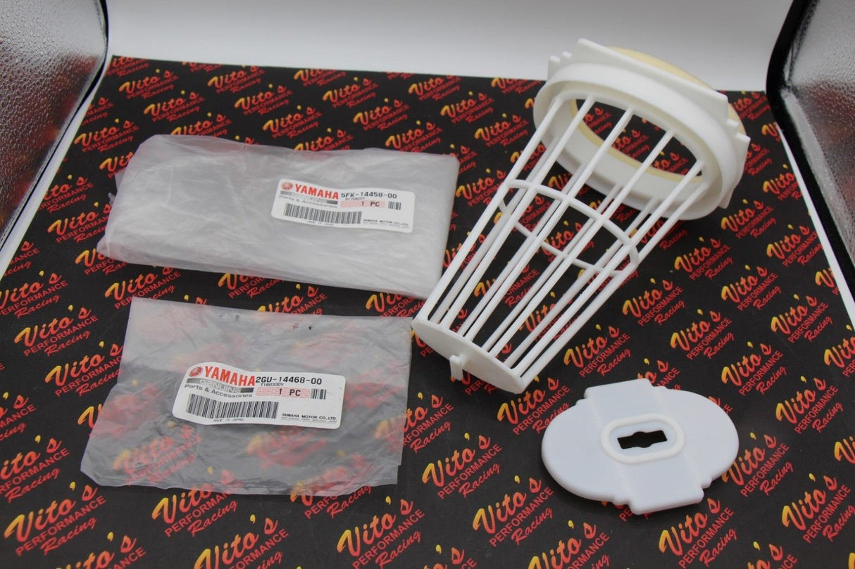 Yamaha Banshee OEM factory Air filter cage guide + guide end cap 1987-2006 3