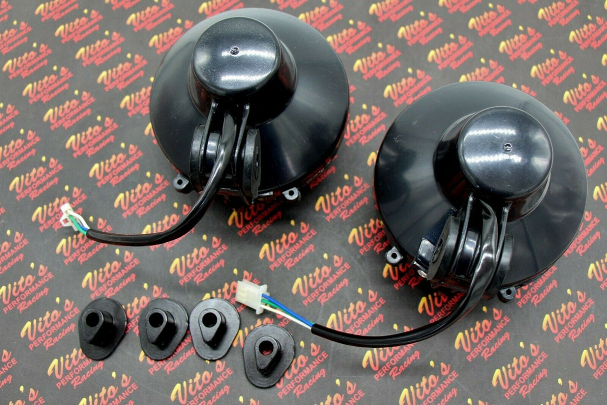 2 x NEW Headlights Yamaha Banshee lens bulbs lights grills 1996-2001 + COLLARS 5