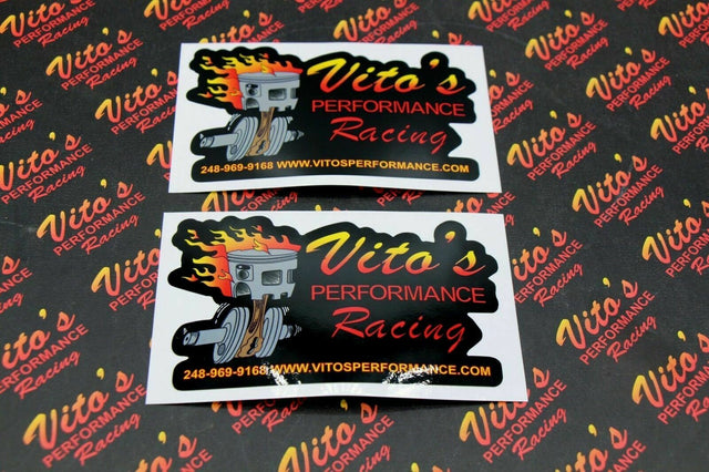 2 X Vito's Performance Sticker Set Kit Flaming Piston Crank Banshee Blaster 1