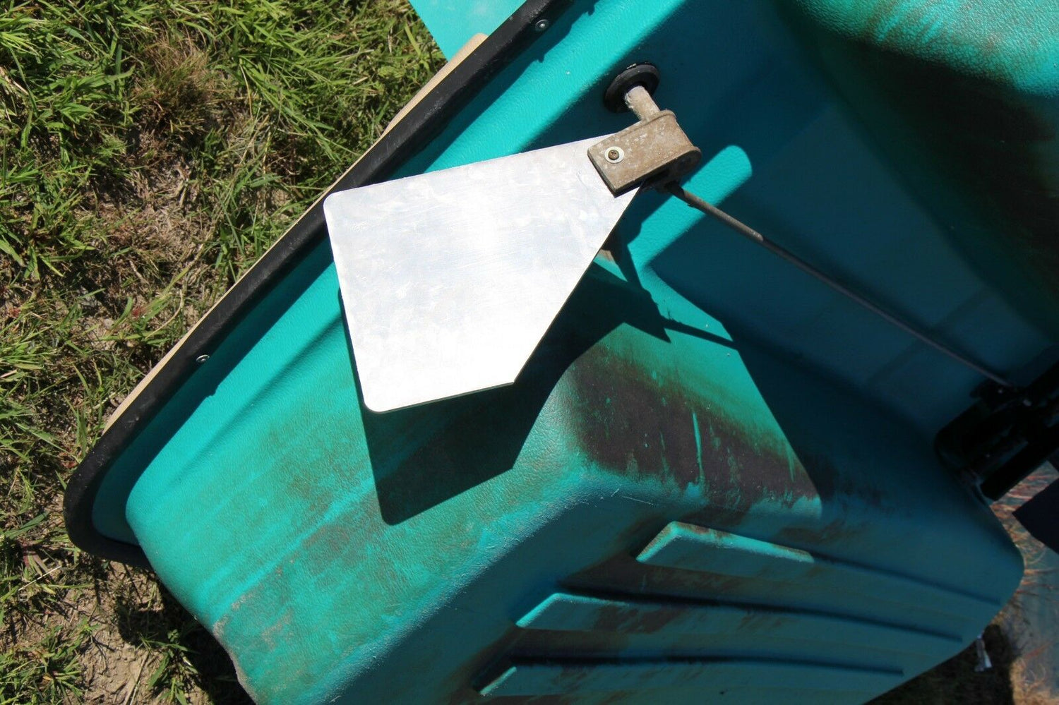 Paddle boat aluminum rudder SUN Dolphin - 3 or 5 seater - heavy duty 1/4 plating 6