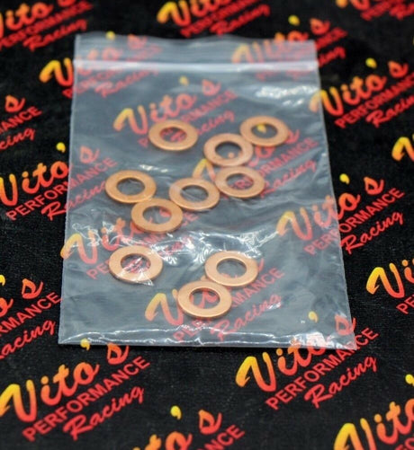 10 X Vito's Cool Hemi Head Copper Crush Washers Yamaha Banshee 1987-2006 1
