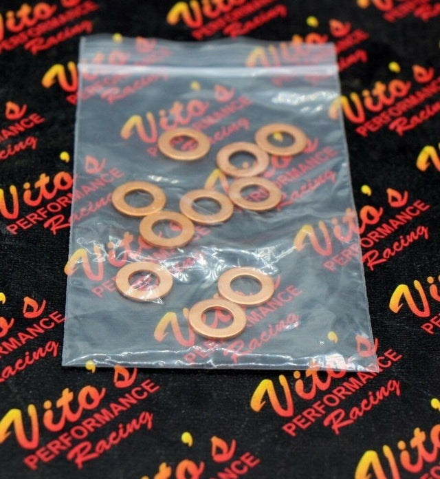 10 X Vito's Cool Hemi Head Copper Crush Washers Yamaha Banshee 1987-2006 1