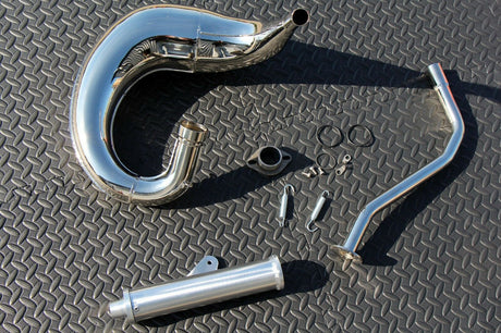 Yamaha Blaster Vito's Performance FAT BASTARD exhaust pipe + silencer CHROME 1