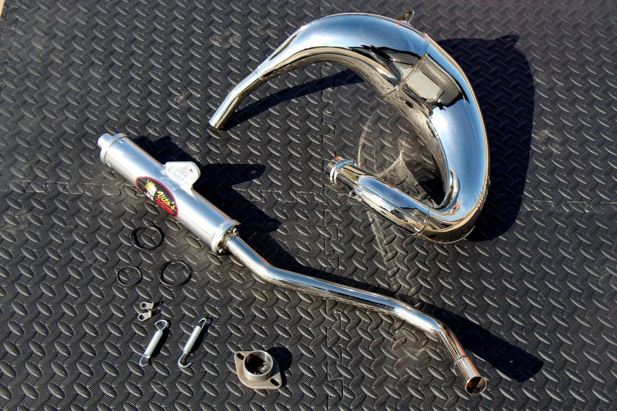 Yamaha Blaster Vito's Performance FAT BASTARD exhaust pipe + silencer CHROME 6