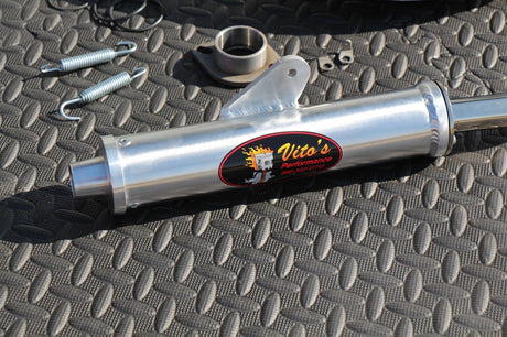 Yamaha Blaster Vito's Performance FAT BASTARD exhaust pipe + silencer CHROME 7