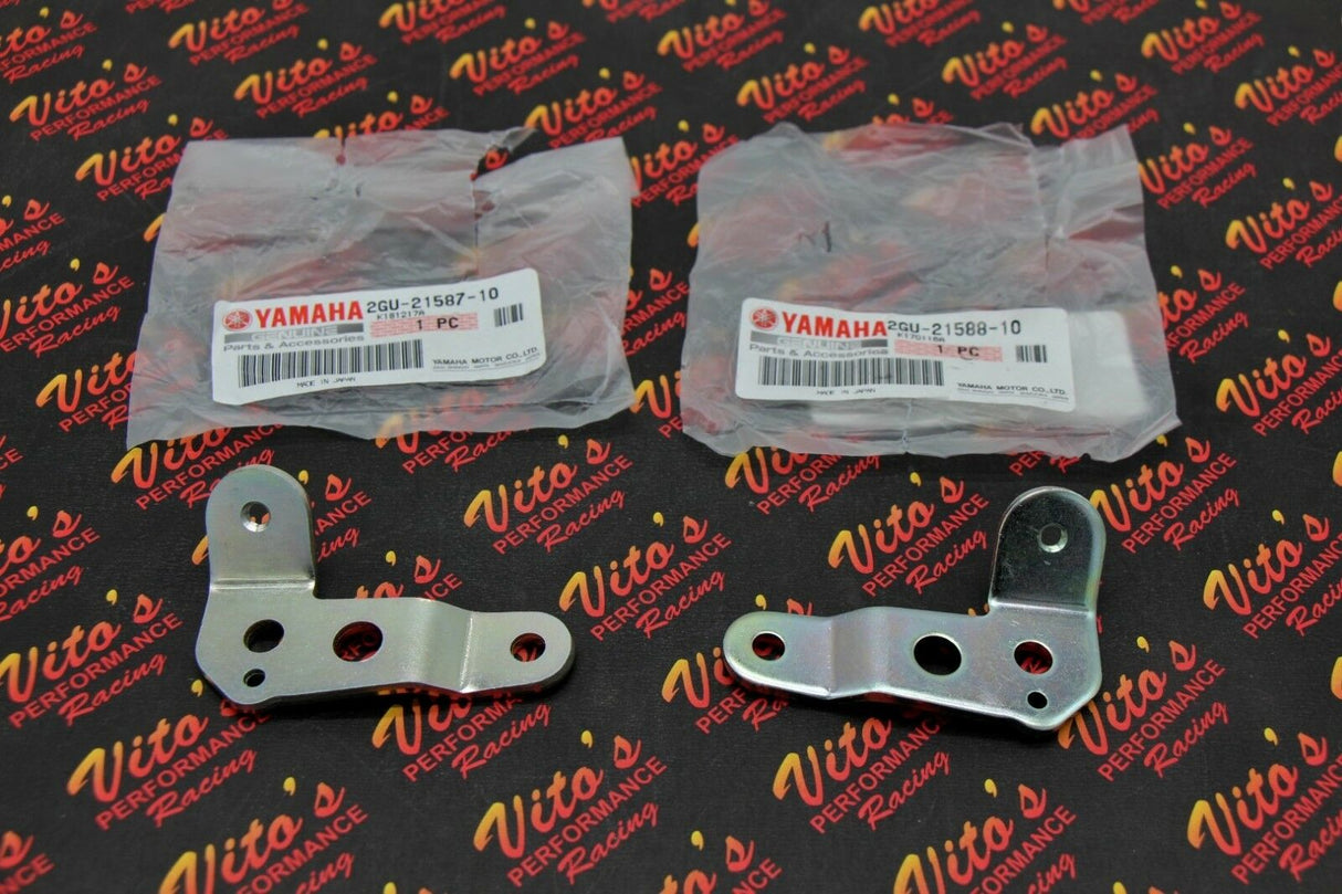New 2 X Yamaha Banshee Radiator Tab Tabs Fender Brackets Mounts Oem Factory 1