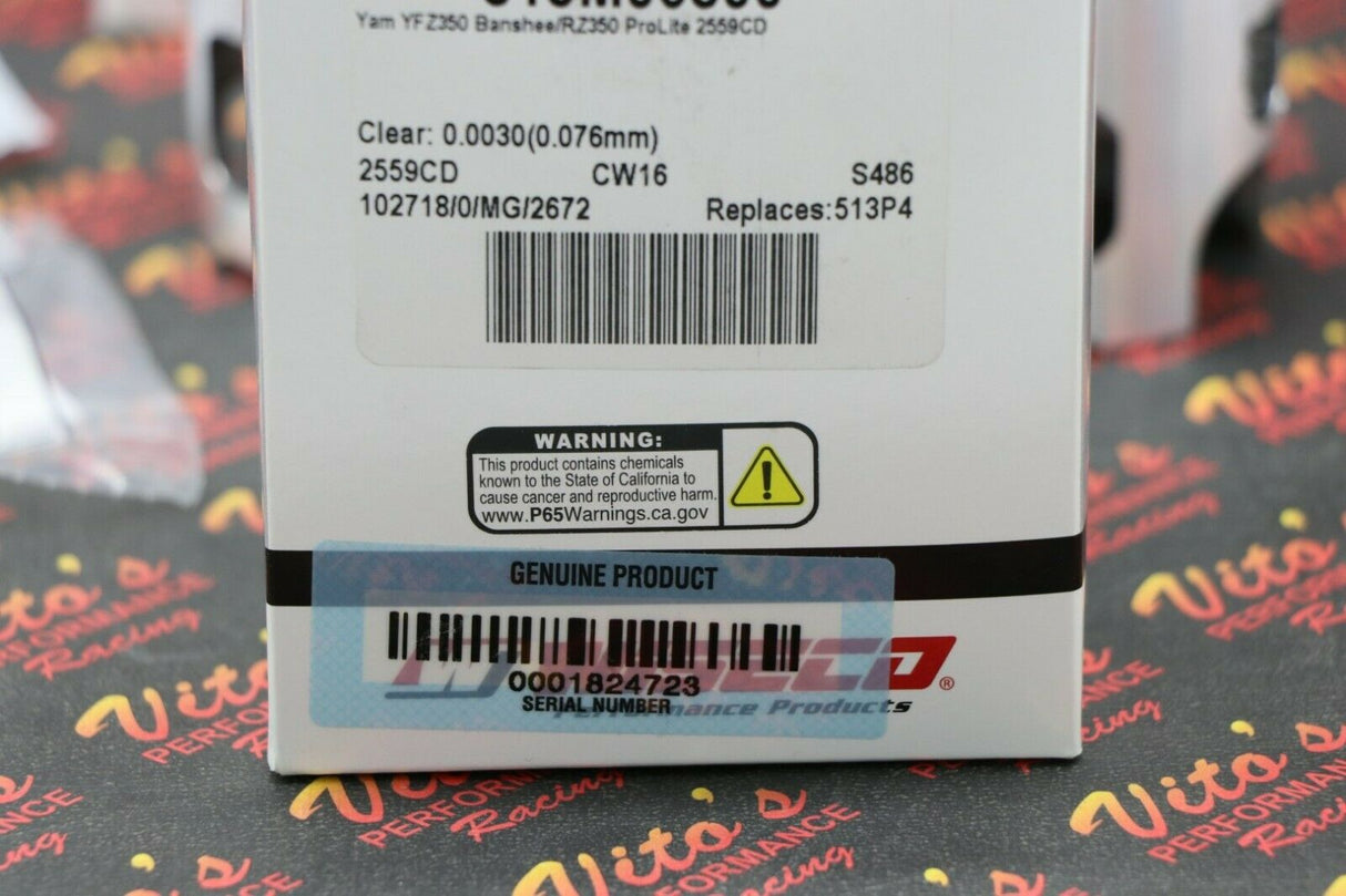 2 x Wiseco 513 series pistons Yamaha Banshee for stock crank 65.50 + GASKET KIT 3