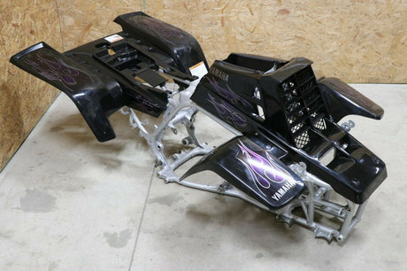 Yamaha Banshee fenders + gas tank plastic + grill + graphics BLACK FLAMES 2006 2