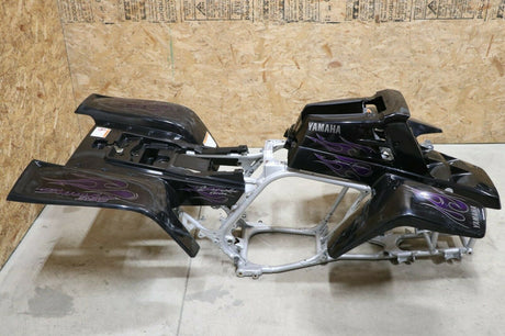 Yamaha Banshee fenders + gas tank plastic + grill + graphics BLACK FLAMES 2006 3