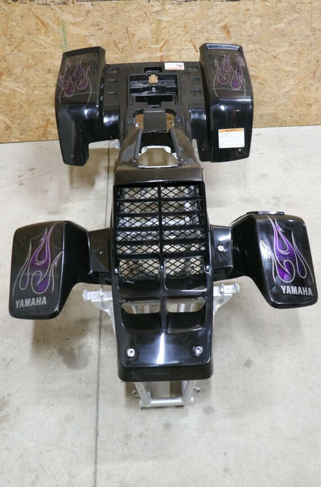 Yamaha Banshee fenders + gas tank plastic + grill + graphics BLACK FLAMES 2006 5