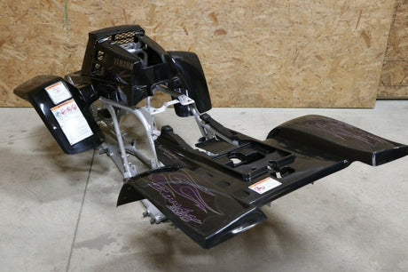 Yamaha Banshee fenders + gas tank plastic + grill + graphics BLACK FLAMES 2006 6