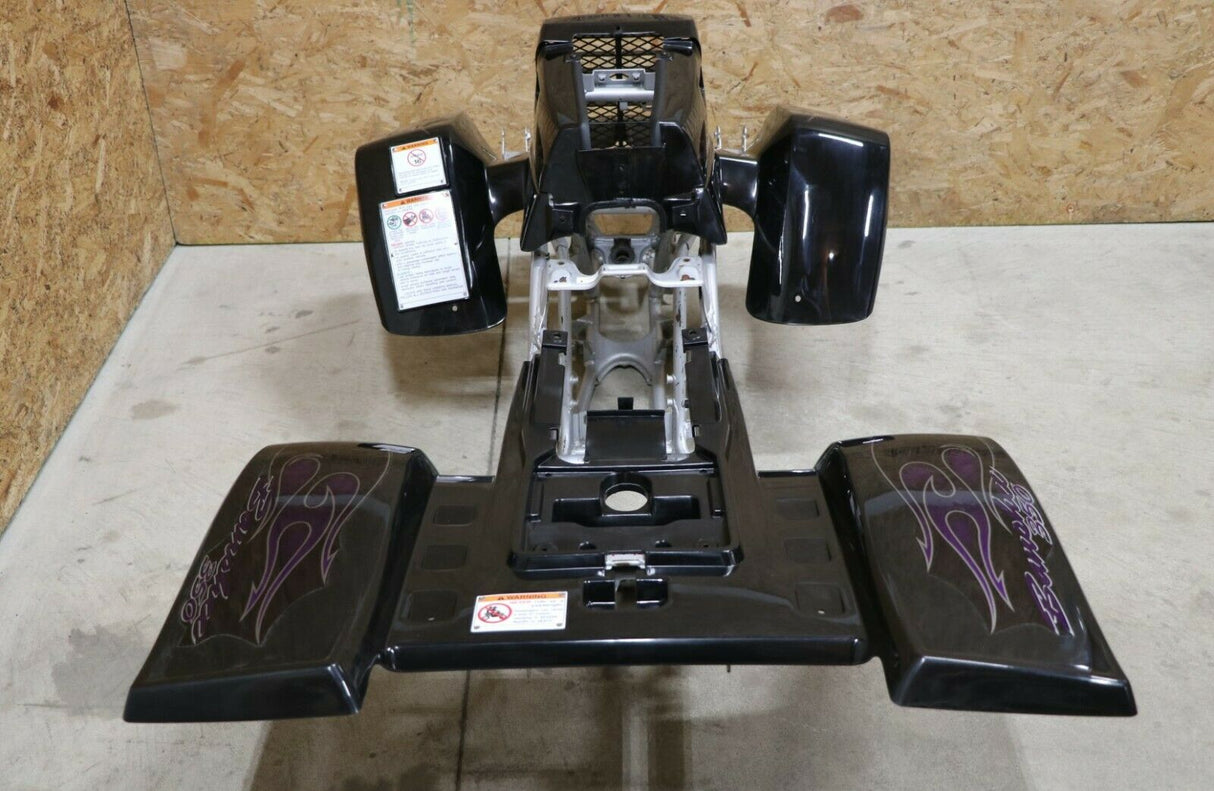 Yamaha Banshee fenders + gas tank plastic + grill + graphics BLACK FLAMES 2006 8