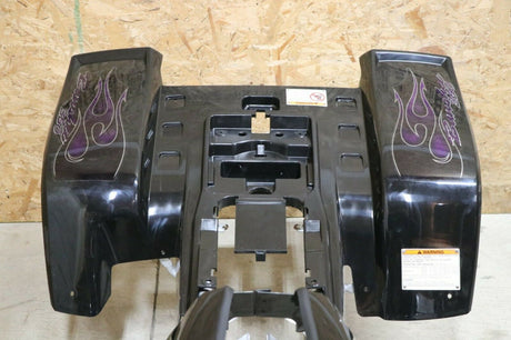 Yamaha Banshee fenders + gas tank plastic + grill + graphics BLACK FLAMES 2006 9