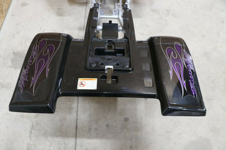 Yamaha Banshee fenders + gas tank plastic + grill + graphics BLACK FLAMES 2006 10